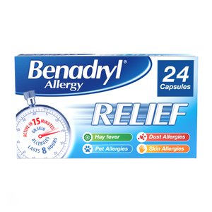 Acrivastine: Benadryl Allergy Relief Capsules