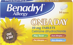 Cetirizine: Benadryl One a Day 10mg Tablets
